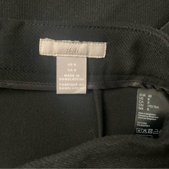H&M Button Black Pencil Skirt High Waist | Size 8 - Picture 4 of 6